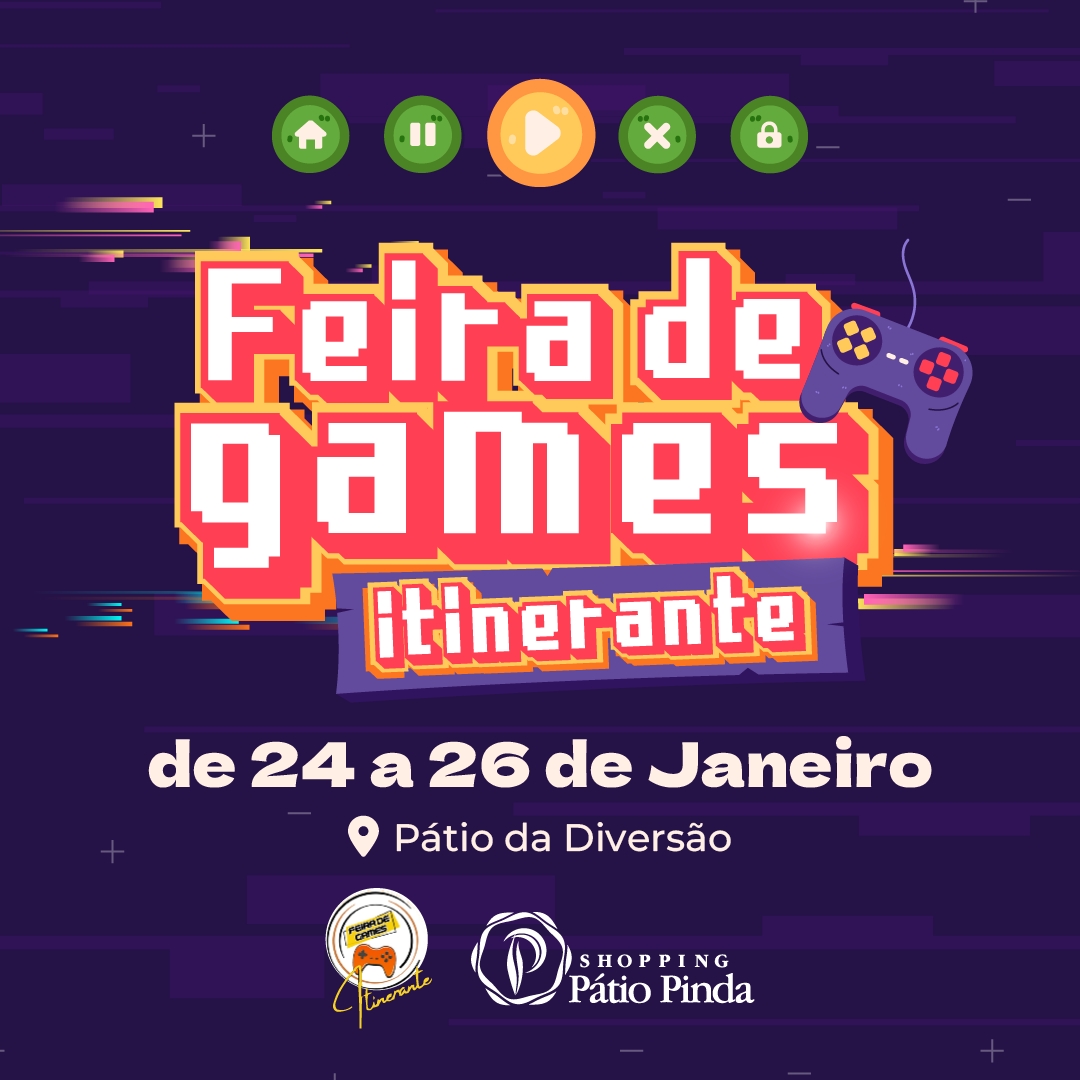 Shopping Pátio Pinda recebe primeira Feira de Games de 2025