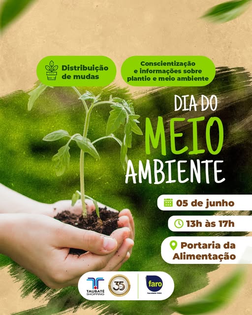 Dia do Meio Ambiente: Taubaté Shopping terá distribuição de mudas nesta quinta-feira